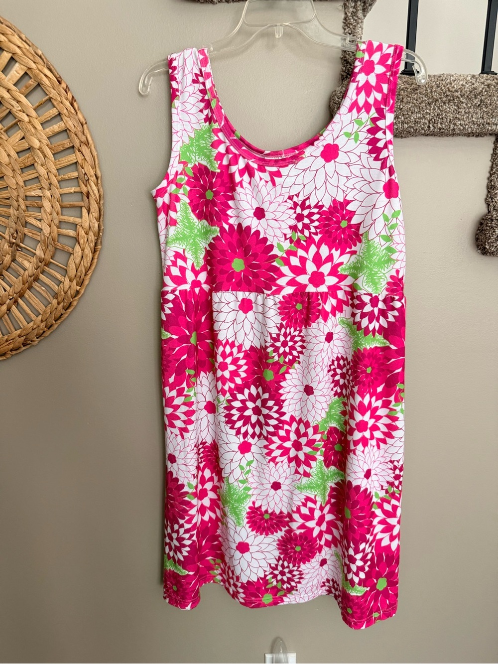 Lolly Wolly Doodle Hot Pink & Lime Floral Tank Dress